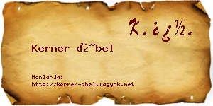 Kerner Ábel névjegykártya