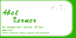 abel kerner business card